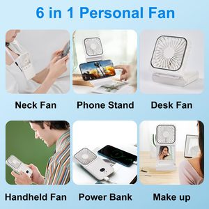 Foldable Neck Hanging Fan <b>USB</b> Handheld Portable Fan Wearable Folding Fan - Product Image 2