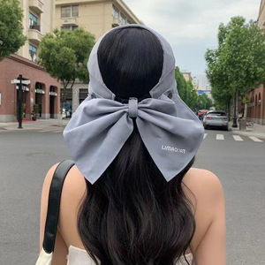 หมวกปีกกว้างสามในหนึ่งเดียว ป้องกันแสงแดดและรังสียูวีสำหรับฤดูร้อน เหมาะสำหรับผู้หญิง สีเทา เบจ กากี ดำ ทำจากโพลีเอสเตอร์ - Product Image 4