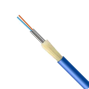 Wholesale 0.6mm/0.9mm Tight Buffer GJSFJV Indoor Armored Fiber Optic Cable