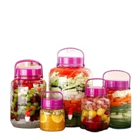 Stockage à domicile 1bL 2L 3L 5L 10L Distributeur de jus de boisson en verre de 2 gallons avec robinet