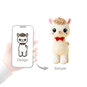 Peluche Alpaca Rose Personnalisée avec Logo, Design Animal Anime, en Coton PP Doux, Anti-Stress - Product Image 3