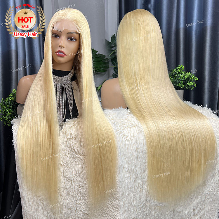 Perruque droite blonde