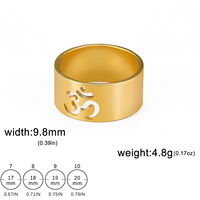 Edelstahl Breite 9,8mm Offener Ring Personalisierter Schwanzring Retro Hip-Hop Ausgehöhlter Großhandel Paarringe