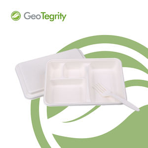 Quatre Compartiments Compostable <span class=keywords><strong>Plateau</strong></span> à <span class=keywords><strong>Lunch</strong></span> Écologique Canne À Sucre <span class=keywords><strong>Plateau</strong></span> L'école <span class=keywords><strong>Plateau</strong></span> - Product Image 6