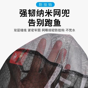 หัวตาข่ายจับปลาแบบถอดประกอบได้ น้ำหนักเบาพิเศษ ผลิตจากอลูมิเนียมอัลลอย ขนาดเส้นผ่านศูนย์กลาง 30 35 40 45 ซม. สำหรับตกปลาในธรรมชาติ ป้องกันการติดขัด - Product Image 5