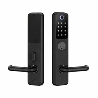 Cerradura Inteligente con Huella Dactilar, Cerradura Electrónica para Puerta de Acero Inoxidable, Teclado RFID, Cerrojo con Certificación ANSI