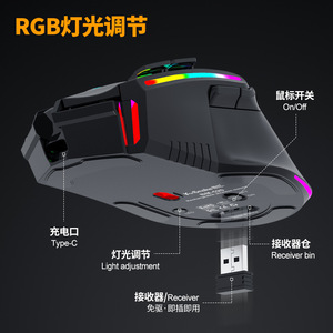 Ratón Inalámbrico para Juegos Razer Viper BM520 con Iluminación RGB, Recargable, Óptico, 9 Botones, para Computadora de Escritorio y Portátil - Product Image 4