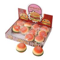 Balle anti-stress en caoutchouc en forme de hamburger à presser pour enfants et étudiants - Fabricant en gros