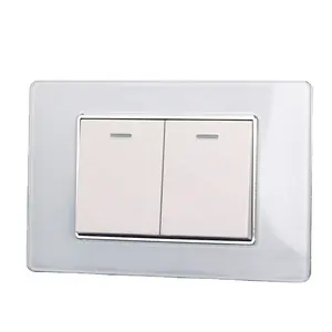 Double Electric Wall Switches Residential 2 Gang 1 Way 2 Way Rocker Electric Switch 220 Volt AC Switch