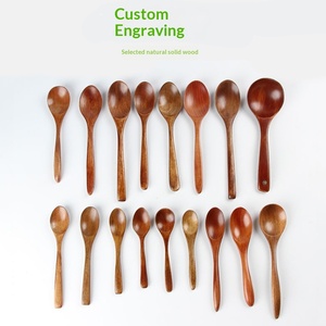 Cuchara <span class=keywords><strong>de</strong></span> <span class=keywords><strong>Madera</strong></span> Maciza con Logotipo Personalizado Estick, Diseño Moderno, Tamaño Pequeño, para Mezclar Café y Miel, Vajilla <span class=keywords><strong>de</strong></span> <span class=keywords><strong>Madera</strong></span> para Bodas/Cumpleaños - Product Image 3