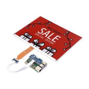 Écran E-Paper 13,3 pouces (B), Rouge / Noir / Blanc, Communication SPI, Prise en charge de la mise à jour partielle, Optionnel pour HAT de pilote E-Paper - Product Image 1