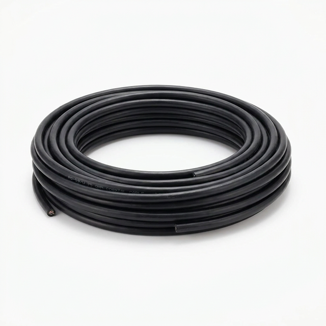 Standard RG59 Coaxial Cable 75 Ohm High Coverage Braid Shielded RF Cable for CCTV Video Security Monitoring Signal Stability
