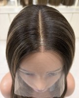 Perruques en cheveux humains vierges 100% naturels, avec dentelle suisse HD, bonnet transparent et respirant, tailles S/M/L, vente en gros