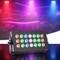 Projecteur matriciel 21 LED x 15W RGBW 4-en-1, projecteur mural, stroboscope DMX512 IP33 en alliage d'aluminium, éclairage LED pour discothèque, DJ, mariage
