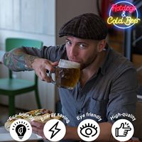 Enseigne néon LED dimmable IP65 Neonawall pour bar à domicile et fêtes, idéale pour la décoration de bar à hot-dogs et de bar à bière, parfaite pour la décoration de la « Man Cave », de la salle de jeux et des fêtes en extérieur.