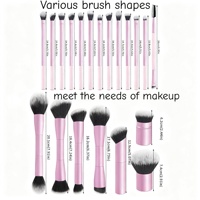 Ensemble de 20 pinceaux de maquillage professionnels à double embout, ensemble de pinceaux tout-en-un pour le fond de teint, les fards à paupières et le blush