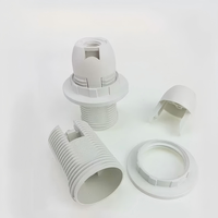Douille de lampe en plastique E14 E27 noire et blanche, adaptateur pour ampoules à économie d'énergie 250V, certifiée CE ROHS, garantie 2 ans
