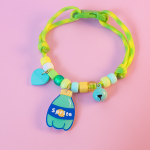 Verstelbare Polyester Hond Hond Halsband Zachte Siliconen Bee Cola Gevlochten Ketting Kleine Grote Maten Cross-Border Love Lint - Product Image 4