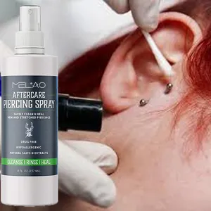 Limpador de piercing natural, solução de limpeza da tatuagem para cuidados com a pele sensível