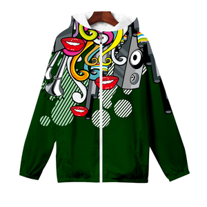 Custom Made Wholesale Man Clothing Full Sublimation Printing Zipper Pocket Windbreaker for Men - Product Image 1