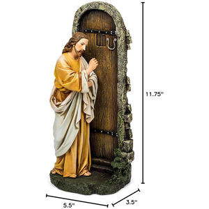 Escultura Religiosa de Resina WeiVista, Jesús Llamando a la Puerta, para Decoración del Hogar Cristiano o Exhibición en Iglesias, Venta al por Mayor, Modelo 24008A - Product Image 5