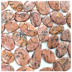 Natural Wood Jasper Gemstone Jewelry Making Cabochon Wholesale Bulk Wood Jasper Loose Gemstone Necklace 1-2 Inches Mix Shape - Product Image 4