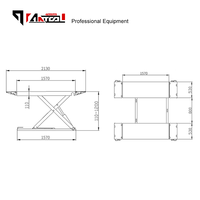 AnTool MD35-12, élévateur à ciseaux mobile certifié CE, capacité de 3,5 tonnes, système hydraulique professionnel pour le service des pneus