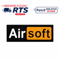 Patch en PVC 3D personnalisable série Lettres Airsoft, prêt à être expédié, idéal pour sacs de randonnée ou sacs banane