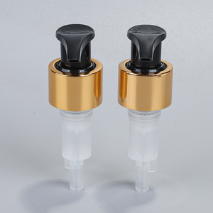 Vente en gros de pompe à lotion en plastique 28 410 24 410 28 <span class=keywords><strong>415</strong></span> avec collier en aluminium doré brillant pour pompe à shampoing - Product Image 3