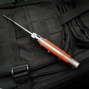 سكين تكتيكي بمقبض خشبي إيطالي OEM للاستخدام الخارجي، شفرة 13 بوصة من الفولاذ المقاوم للصدأ، سكاكين للتخييم والتنزه والبقاء على قيد الحياة - Product Image 3