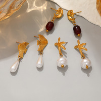 Boucles d'oreilles transfrontalières en acier inoxydable pour hommes et femmes, accessoires d'oreille haut de gamme, à la mode, polyvalentes, vente en gros, automne/hiver