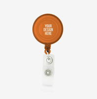 Porte-badge rétractable rond avec cordon extensible, enrouleur de carte d'identité de sécurité pour le travail de bureau, les salons professionnels, les cadeaux promotionnels, logo personnalisé