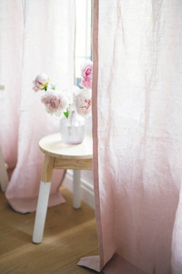 Biancheria di lusso Sheer <span class=keywords><strong>Tende</strong></span> In Tessuto 100% Naturale <span class=keywords><strong>Rosa</strong></span> Lavato Tessuti di Lino <span class=keywords><strong>Tende</strong></span> di Voile - Product Image 4