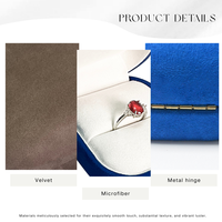 Boîte à bijoux ronde en velours marron en gros FANDIJI, mini boîte à bagues et boucles d'oreilles, coffret d'emballage de luxe personnalisable pour votre logo