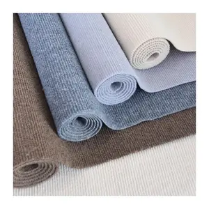 Grey Blue Color Stripe Carpet For Home Indoor Rib Carpet Rolls For Expo Wedding