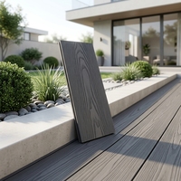 Vente directe d'usine Wpc Jardin Patio Revêtement de sol extérieur Bois Plastique Terrasse Carreaux Lisse Brossé Noyer Teck Érable Parc