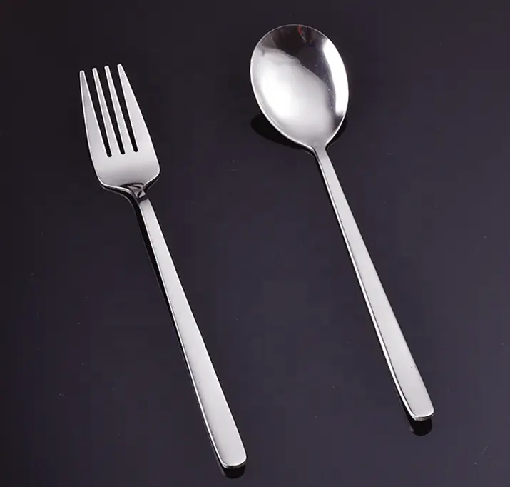Hot selling Korean Type 410 stainless steel fork spoon tableware flatware dinnerware set by high quality hand polishing