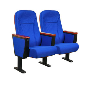 Chaises d'auditorium Jiarunde C-809, sièges de théâtre en tissu bleu, chaise de rangée - Product Image 2