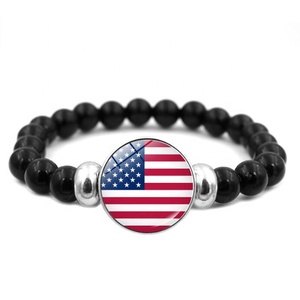 National Flag <strong>Canada</strong> Bracelet Elastic Rope Beaded Bracelet Travel Souvenir Gifts for Men Women - Product Image 6