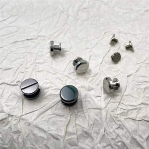 Laiton tête plate bouton goujon Bronze vis clou Rivets bricolage cuir artisanat métal Rivet pour ceinture sangle sac chaussures décoration - Product Image 1