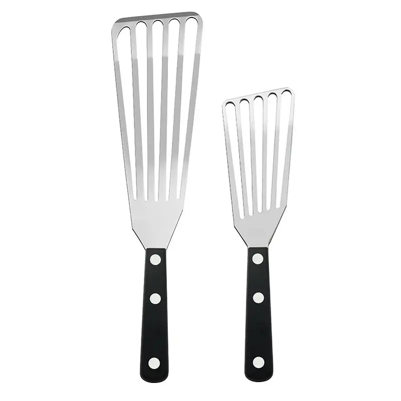 Hot selling high quality kitchen utensils stainless steel barbecue spatula pizza spatula fish spatula