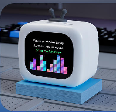 mini Intelligent Speaker with Screen Multifunctional Portable Subwoofer Lyrics Display Built-in Multi Language Gift