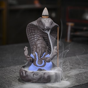 Brûleur d'<span class=keywords><strong>encens</strong></span> <span class=keywords><strong>cascade</strong></span> Ganesha, décorations bouddhistes et hindoues, fontaine de fumée à refoulement pour cônes d'<span class=keywords><strong>encens</strong></span> - Product Image 1