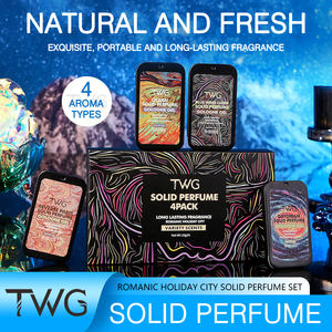 TWG Romanic Holiday City Coffret de parfums solides Parfum solide de poche portable Parfum délicat et lisse Parfum solide longue durée - Product Image 2