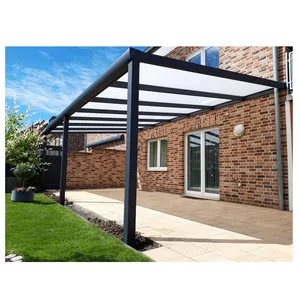 Moderno pergolato de alminio policarbonato copertura del patio con lamelle gazebo padiglione pergola all'aperto