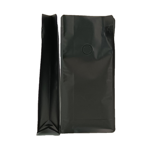 Sacchetti di chicchi di caffè a goccia stampati personalizzati con fondo piatto compostabile kraft personalizzati che confezionano con valvola e cerniera - Product Image 1