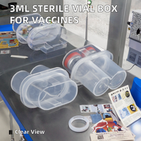Boîtes en plastique de 3 ml en gros, étui de stockage stérile pour flacons à 2 pièces, flacon de vaccin en gros, support de peptides en plastique en gros