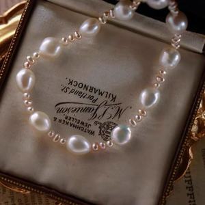 Collar de Perlas Barrocas Naturales de Lujo, Elegante, de Alta Gama, Estilo Frío, Sexy, para Clavícula, Diseño Irregular de Lujo Ligero - Product Image 3