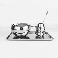 Ensemble cadeau de matcha en argent en gros avec emballage et accessoires, bol en céramique, fouet à matcha, kit d'outils pour le thé
