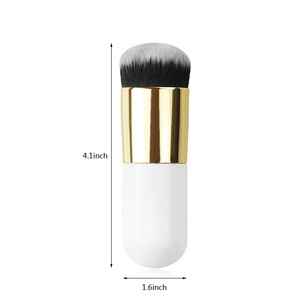 <span class=keywords><strong>Pinceau</strong></span> de <span class=keywords><strong>maquillage</strong></span> en bois et Nylon souple, brosse simple à manche court, pour fond de teint BB crème, Blush, plat, Kabuki, brosses cosmétiques, <span class=keywords><strong>bon</strong></span> marché, pièces - Product Image 3